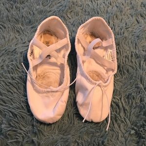 White ballet slippers